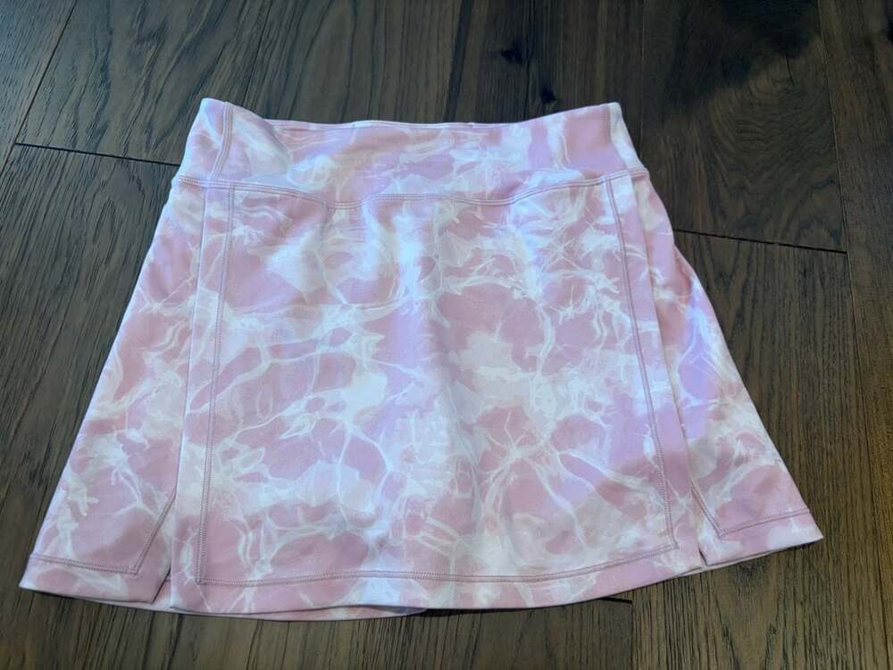 Athleta Girl Goal Getter Skort Pink White Tie Dye L/12